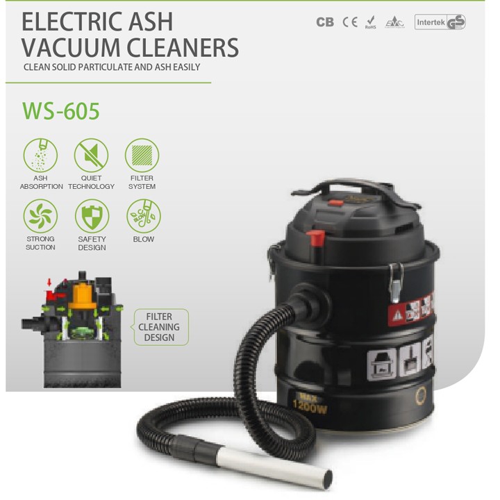 Electric ash vacuum cleaners WS-605